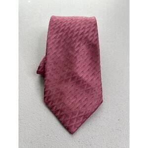 Calvin Klein Pink Geometric Pattern 100% Silk Tie NWOT